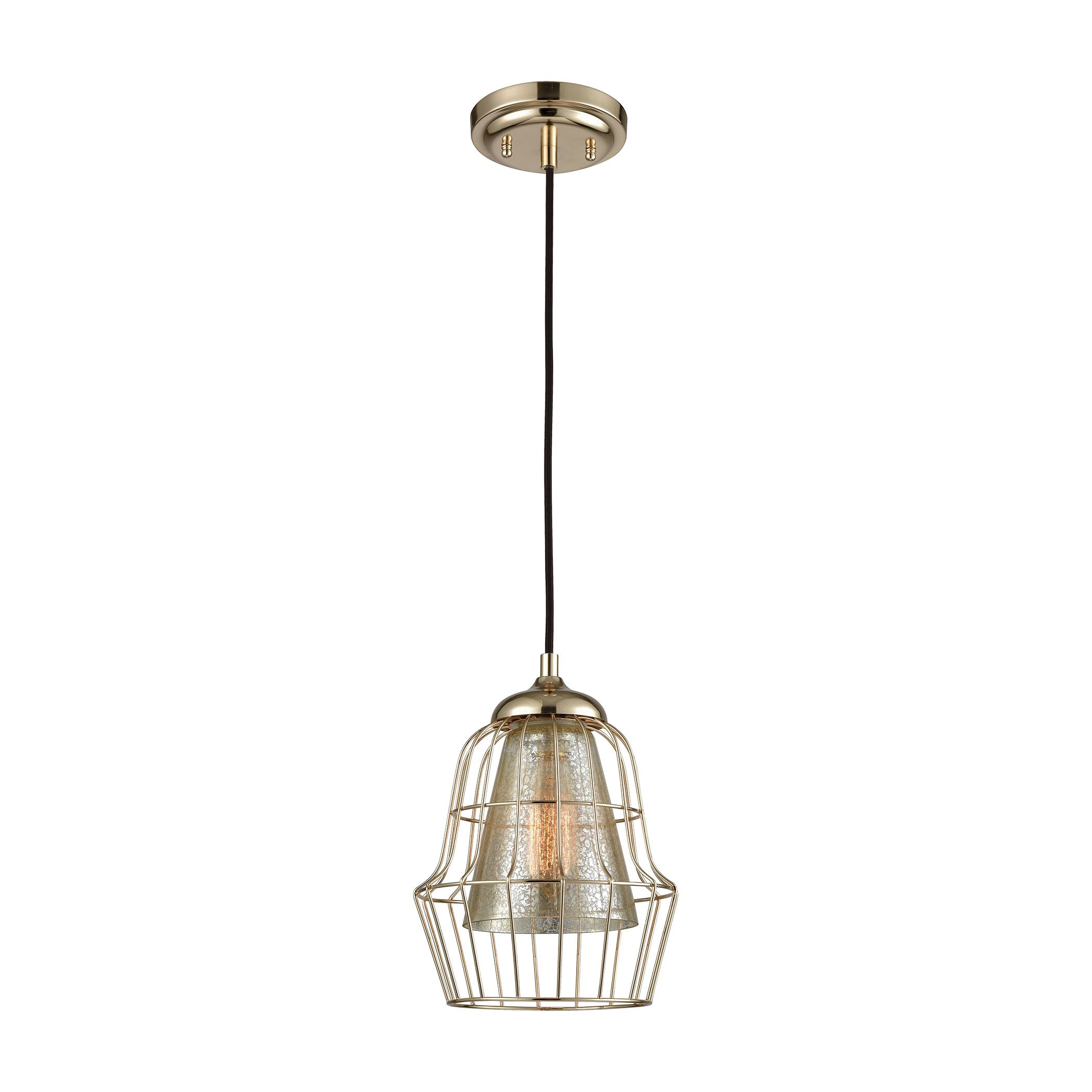 Elk Home14266/1 Yardley 8'' Wide 1-Light Mini Pendant in Polished Gold