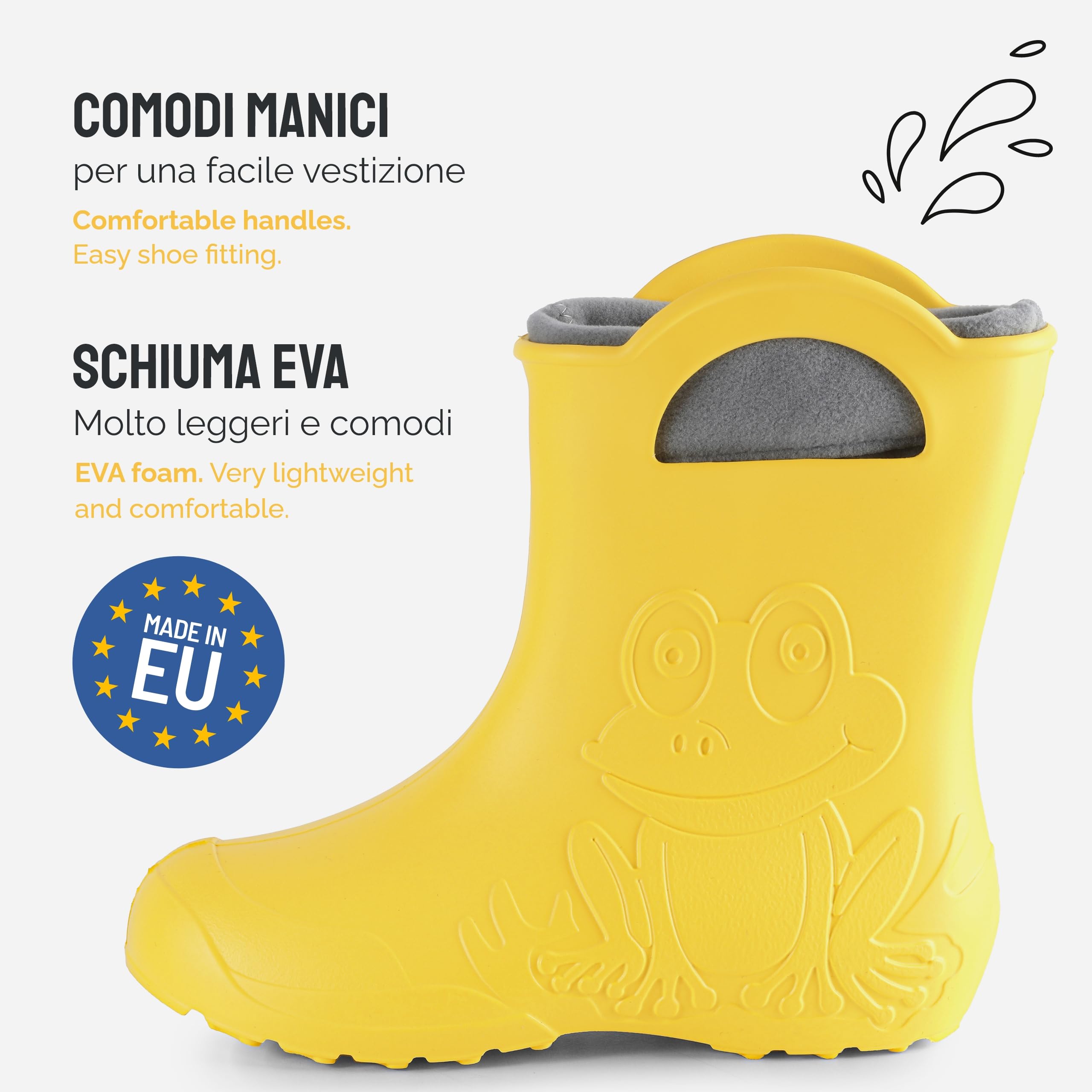 Ladeheid Stivali Pioggia Donna in EVA Termici – Impermeabili e Confortevoli, Invernali Stivali impermeabili donna Antiscivolo per la Pioggia, Facili da Pulire LA-СA-12