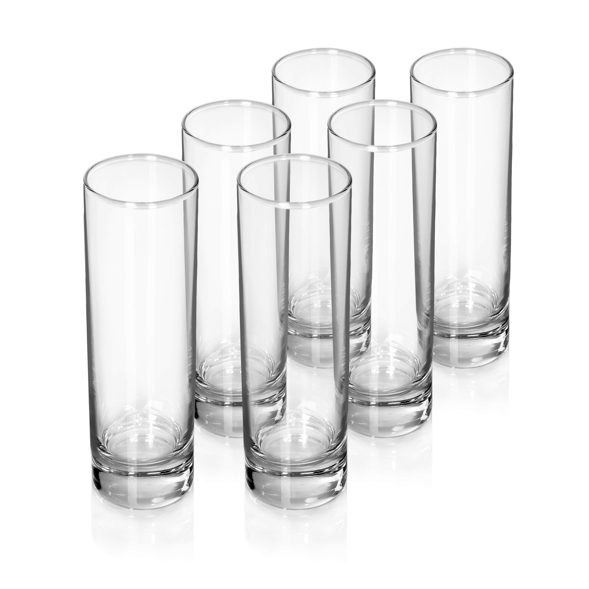 Set 6 Bicchieri Long Drink 280ml - Classic Vetro Trasparente 20cl - Acqua E Bevande - Lavabili In Lavastoviglie