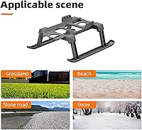 Vista 4 de Avión plegable tren de aterrizaje para DJI Mavic 2 PRO/Mavic 2 zoom liberación rápida aumentar 1.299 in pierna soporte extendido protector cámara