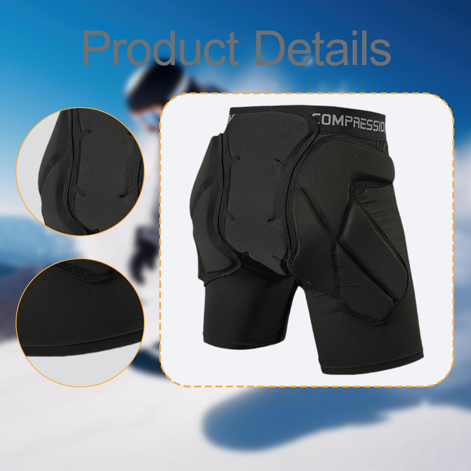 Pantalones Cortos Acolchados, Protectores, Transpirables, Profesionales, con Protección de Cadera 3D Altamente Elástica Y Acolchado en El Asiento para
