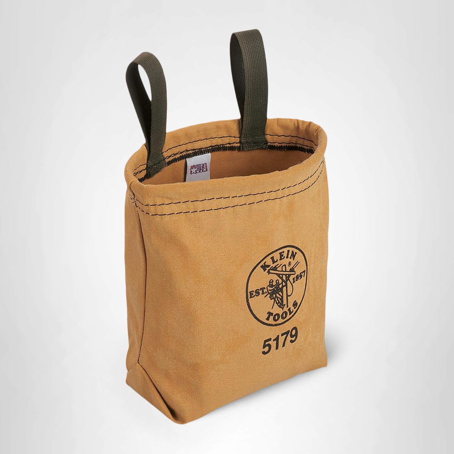 Klein Tools 5179 Tool Pouch, Water-Repellent Canvas Tool Bag with