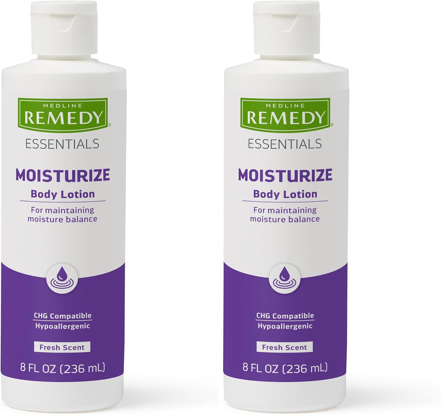 Medline Soothe & Cool Moisturizing Body Lotion, 8-oz Flip-Top Bottle, Scented, 1 Count (Pack of 2)