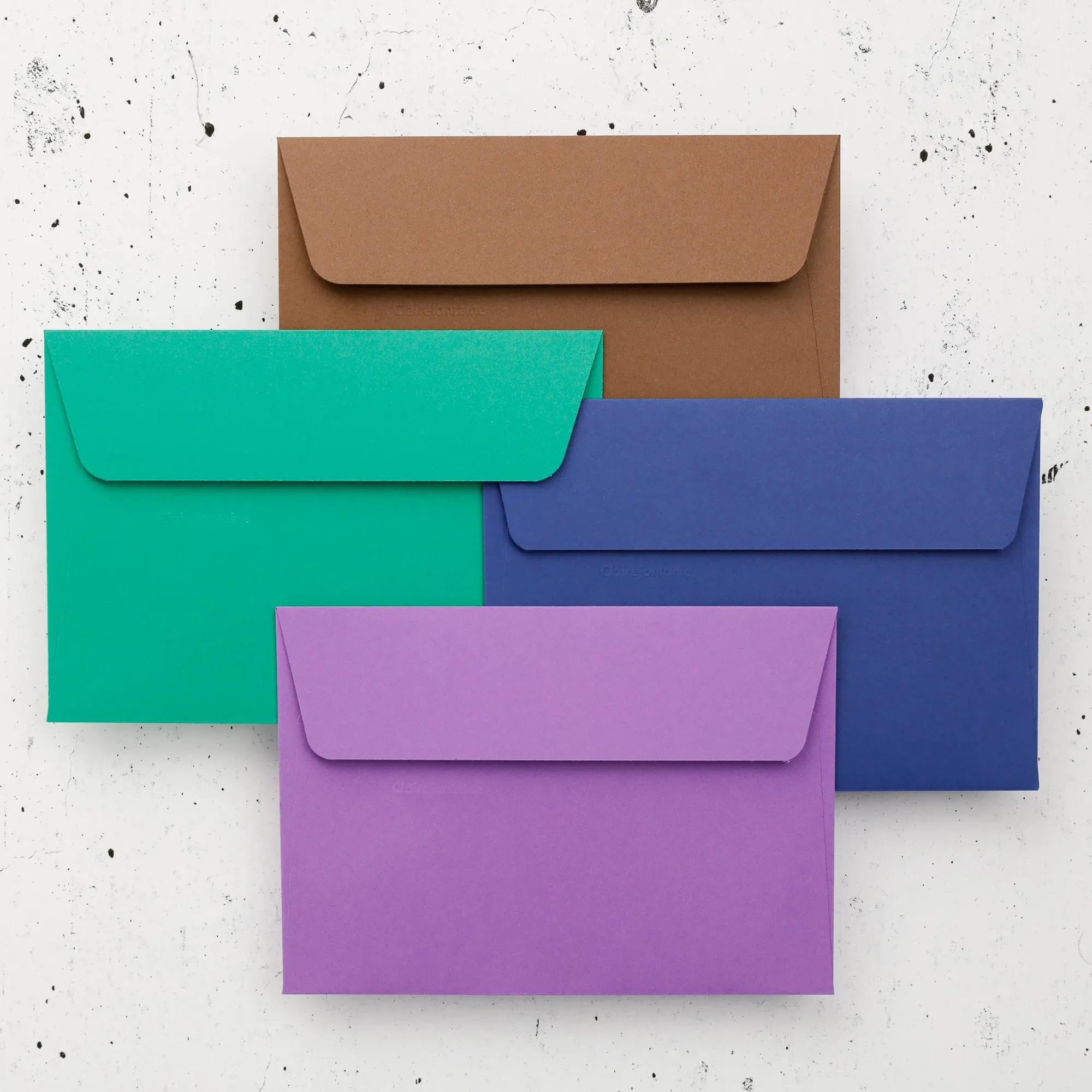 Clairefontaine Enveloppes C6 Bleu nuit 120g Auto-Adhésives Lot 20 – Format standard 11,4 x 16,2 cm