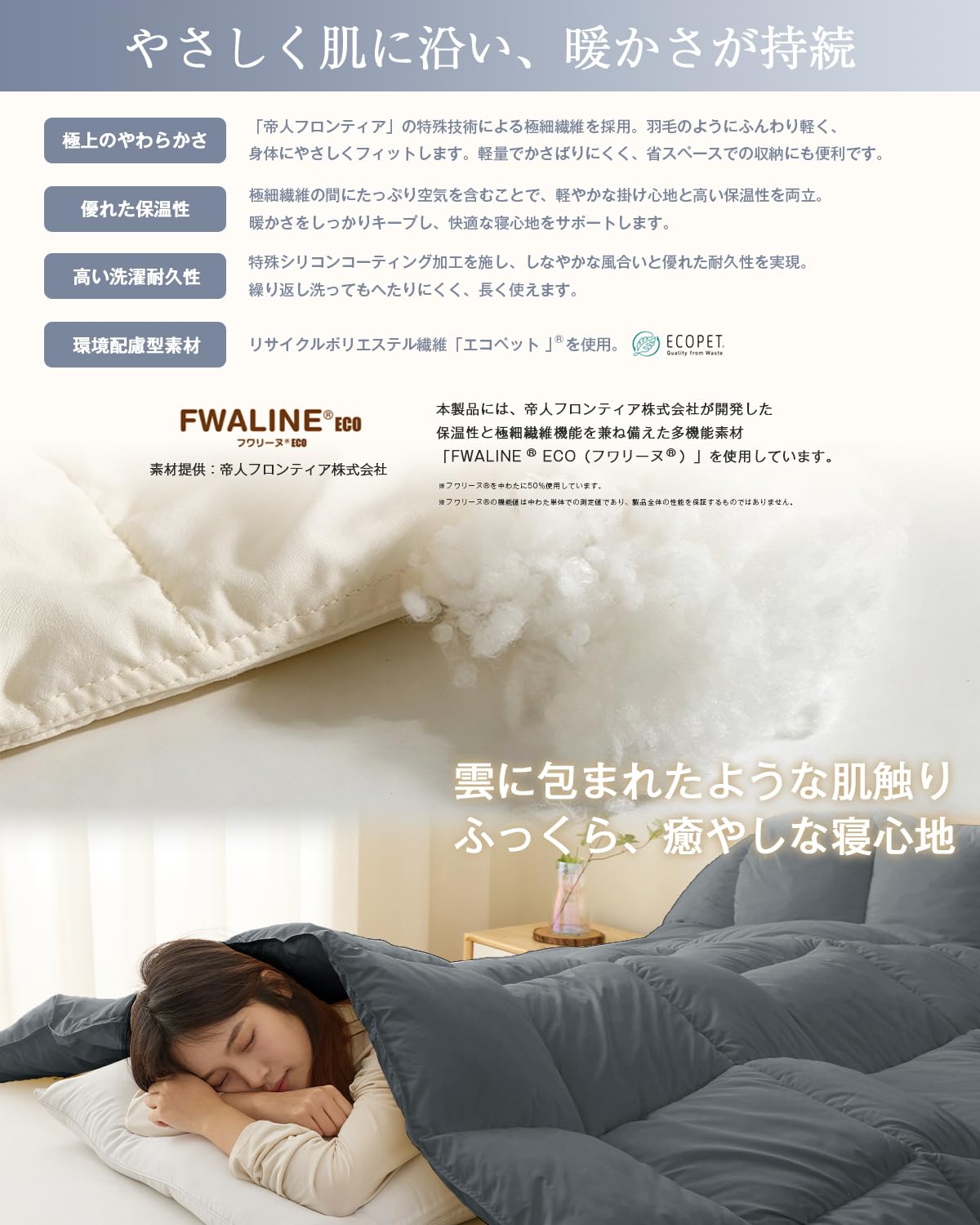 Amazon｜Softime 掛け布団 人工羽毛布団 シングル 【宇宙素材