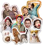 Custom Pillow - Custom Pet Pillow with Photo - Personalized Photo Shaped Dog Cat Face Pillow Gift - Customized Stuffed Animal Picture Pillows Fathers Day Memorial Gifts - Double Sided Print, 9 Sizes