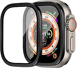 for Apple Watch Ultra 2/Ultra Glass Film, 1.9 inches (49 mm), Aluminum Alloy Frame + Tempered Glass Film Double Layer Structure, Apple Watch Ultra 2/1 Protective Film, Full Protection, Screen