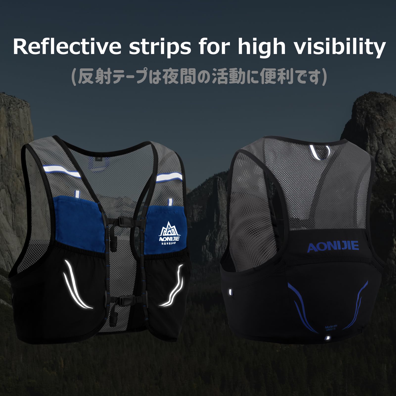 Azarxis Zaino da Corsa 2.5L Sportivo Ultra Leggero Zaino Trail Running - Strisce Riflettenti e Opzione Borraccia 500ml per Corsa Ciclismo Maratona–Uomo/Donna