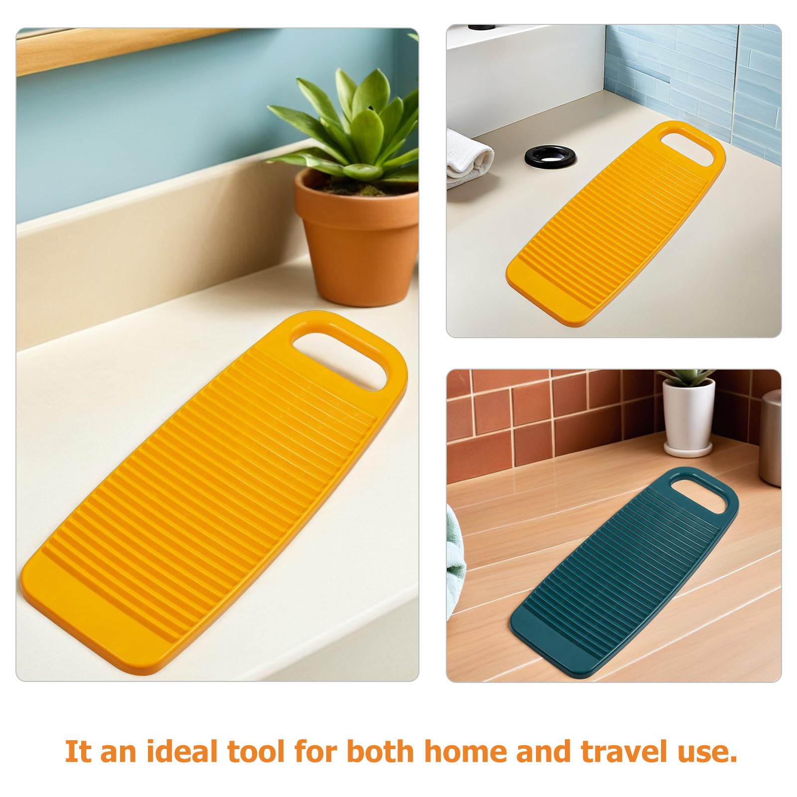 Hemobllo Tabla de Lavar para Ropa de Plástico 45cm Protección de Fibras y Mantiene Forma Paquete de 2 Piezas Adecuado para Viajes Cortos y Lavandería en Casa