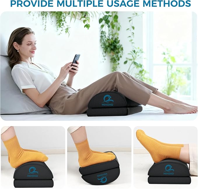 Reposapiés Ergonómico de Espuma Viscoelástica Ajustable Negro miniatura 4