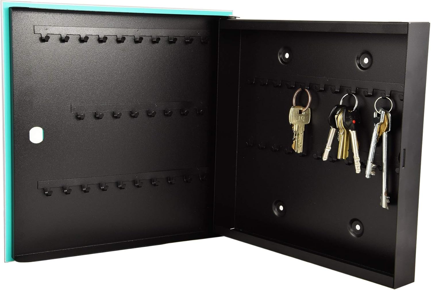 Concept Crystal Wall-Mounted Key Storage and Decorative Dry-Erase Board Combo - KN20 Colorful Illustrations Series