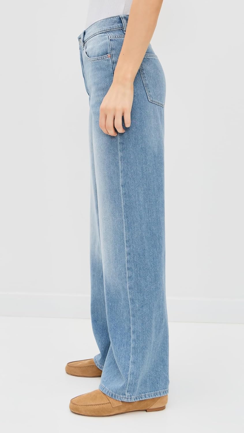 DL1961 Women's DL Aura Hepburn Wide Leg High Rise Jeans - Image 4