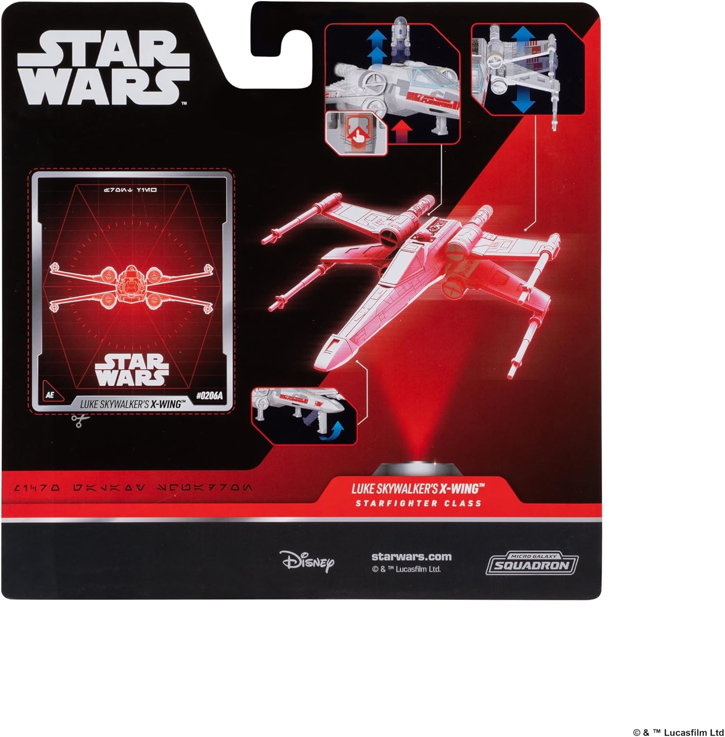 Star Wars Micro Galaxy Squadron Luke Skywalker's X-Wing (Armada Edition) - 5-Inch Vehicle with Two 1-Inch Micro Figure Accessories