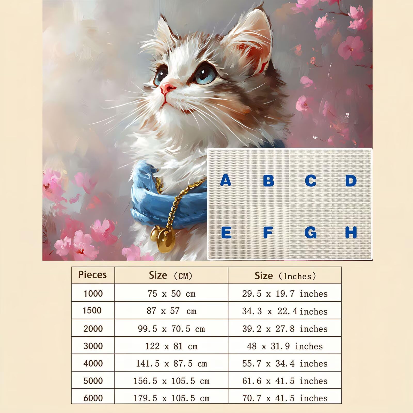 gatto animale domestico Puzzle 6000 Pezzi per Adulti, Puzzle in Legno -Collezione Classica con Poster Incluso - Sfida di Concentrazione e Passatempo Antistress, Gioco per Famiglia, 179 x 105 cm f0-681