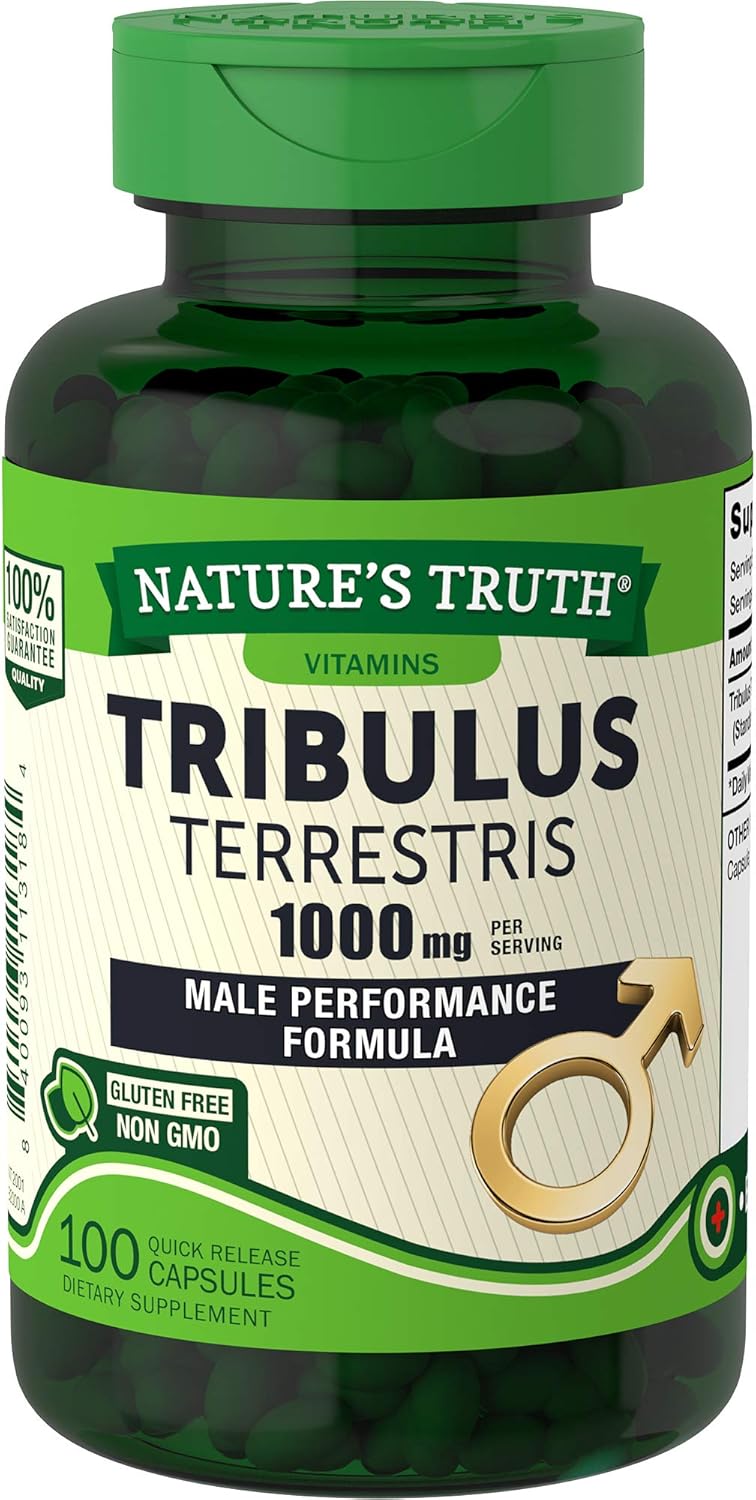 Tribulus, Standardized Extract, Minimum 45% Saponins, 1,000 mg, 60 Tablets : Health & Household