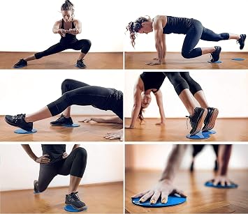 Exercise Slider Sliding Discs Fitness Core Sliders Double-Sided Sliding Discs Gym Gliding Discs Sliding Discs Gym Home Fitness Equipment for Use on Carpet Hardwood Floors (Blue)