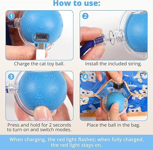 Miniatura 7 de Paw Legend Juguete interactivo para gatos de interior, juguete para gatos de escondite, tapete de juego para gatos, juguetes de enriquecimiento para