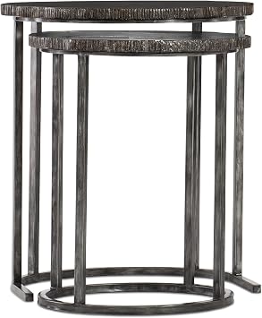 Hooker Furniture Brass Lacquer 24L x 18W Oval Nesting Table