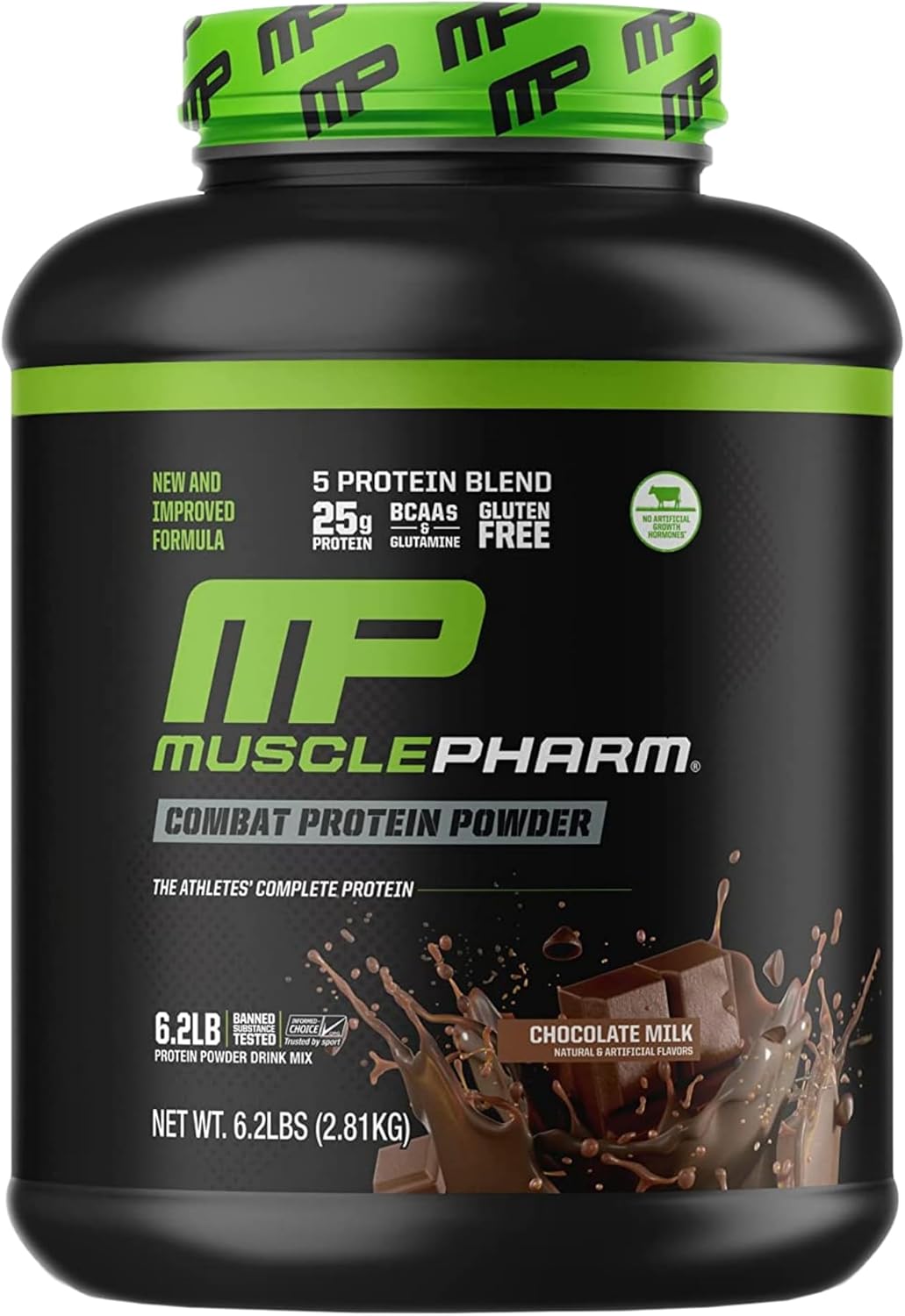 MusclePharm Combat Protein Powder, Chocolate Milk 6.2 lb