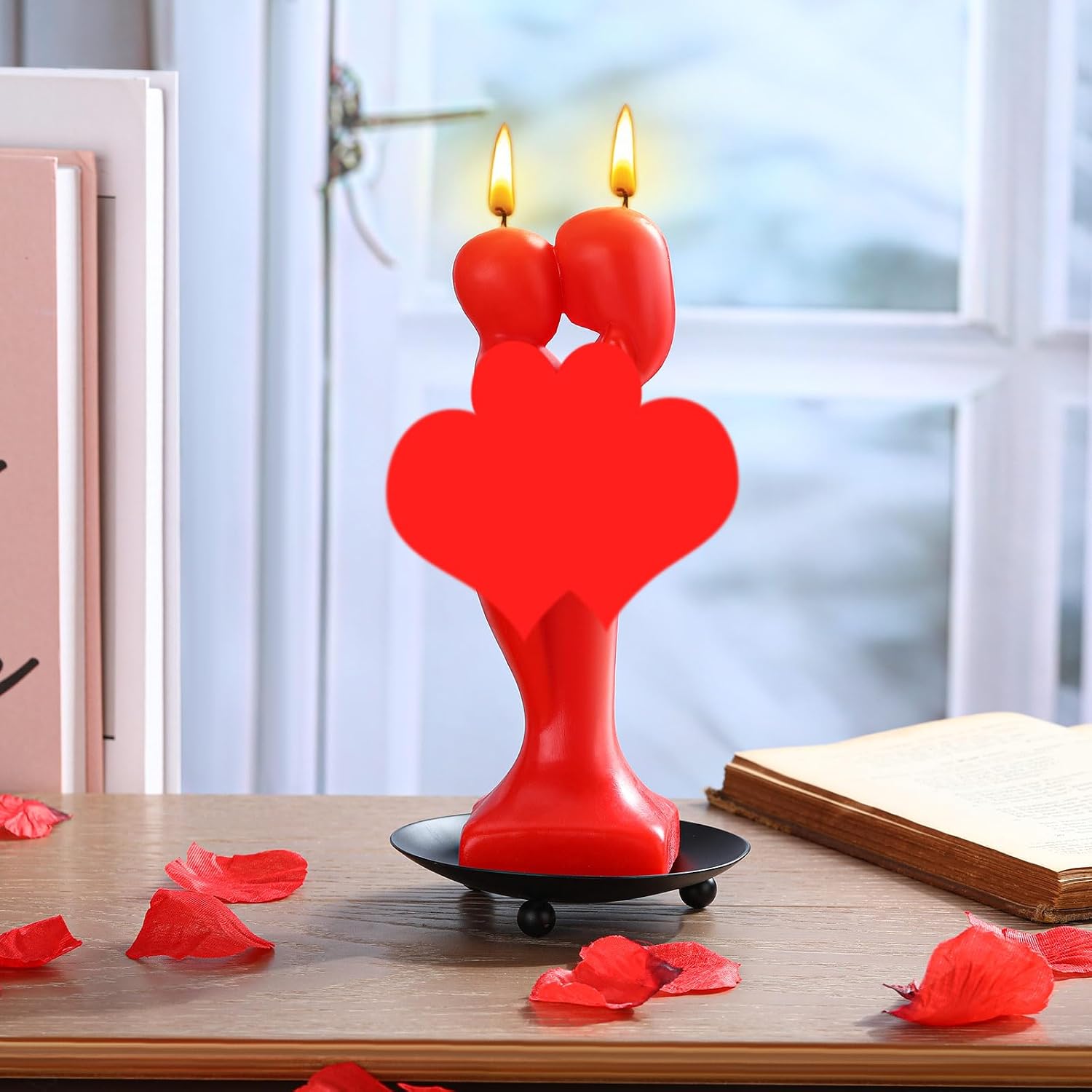 Jingmore Love Ritual Spell Candle with Holder Red Lovers Candle, Half Body