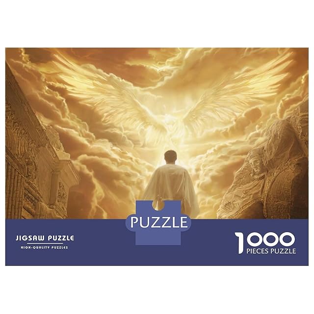 Foto 2 de 8 de Ángel de Luz Puzzle de 1000 Piezas para Adultos Papel Santuario Espiritual Relajante Hogar 52x38cm/1000pcs
