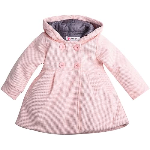 Baby Toddler Girls Fall Winter Trench Coat Wind Hooded Jacket Kids Outerwear