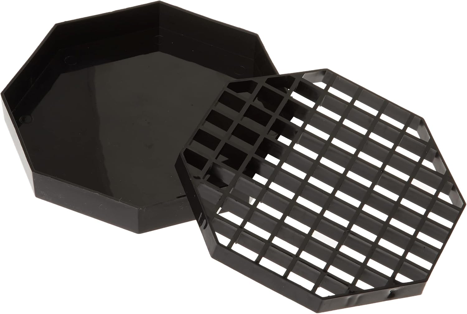 Winco DT-60 4 Count Drip Trays, 6 by 6-Inch, Value Pack, Black, Medium
