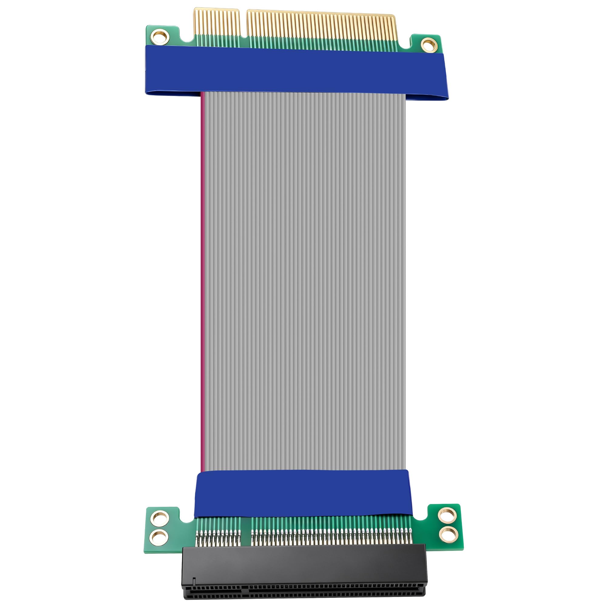 XMSJSIY PCI-E Express 8X Riser Kabel Extender Adapter PCIe 8X wtyczka do gniazda przedłużacz GPU montaż pionowy karta graficzna adapter karty graficznej adapter do SSD RAID - 19 cm / 7,48 cala