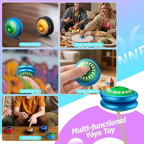 Miniatura 4 de MAGICYOYO Yoyo multifuncional D6 para niños, yoyo profesional giratorio con dedos con funciones receptivas y que no responden, yoyo de truco de
