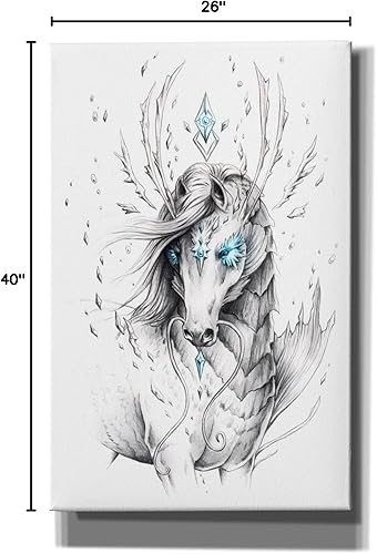 Miniatura 29 de Epic Graffiti JoJoesArt - Lienzo decorativo para pared, diseño de caballo de mar, 12 x 18 pulgadas