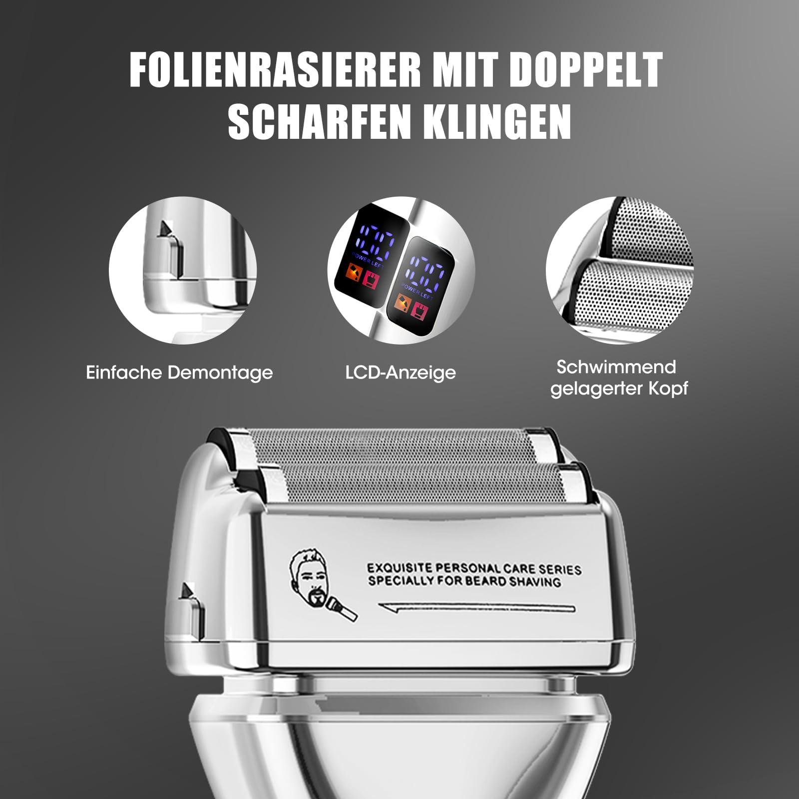 Suttik 4 in 1 Haarschneider Set Männer Haartrimmer Bartschneider Nase Ohr Trimmer Professionelle elektrische Rasierapparat Rasierer Wiederaufladbare Barbier-Kit Geschenke für Ihn
