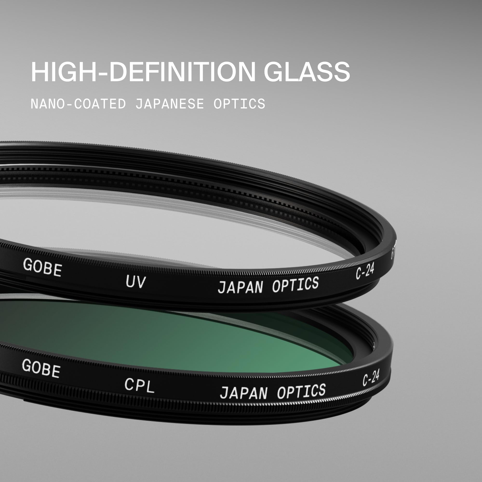 Gobe - Kit filtro UV + filtro polarizzatore circolare (CPL) per obiettivi 82 mm (1Peak)