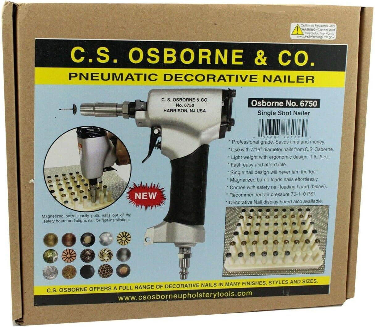 C.S. Osborne Pneumatic Decorative Nailer #6750 Decorative Nail Gun