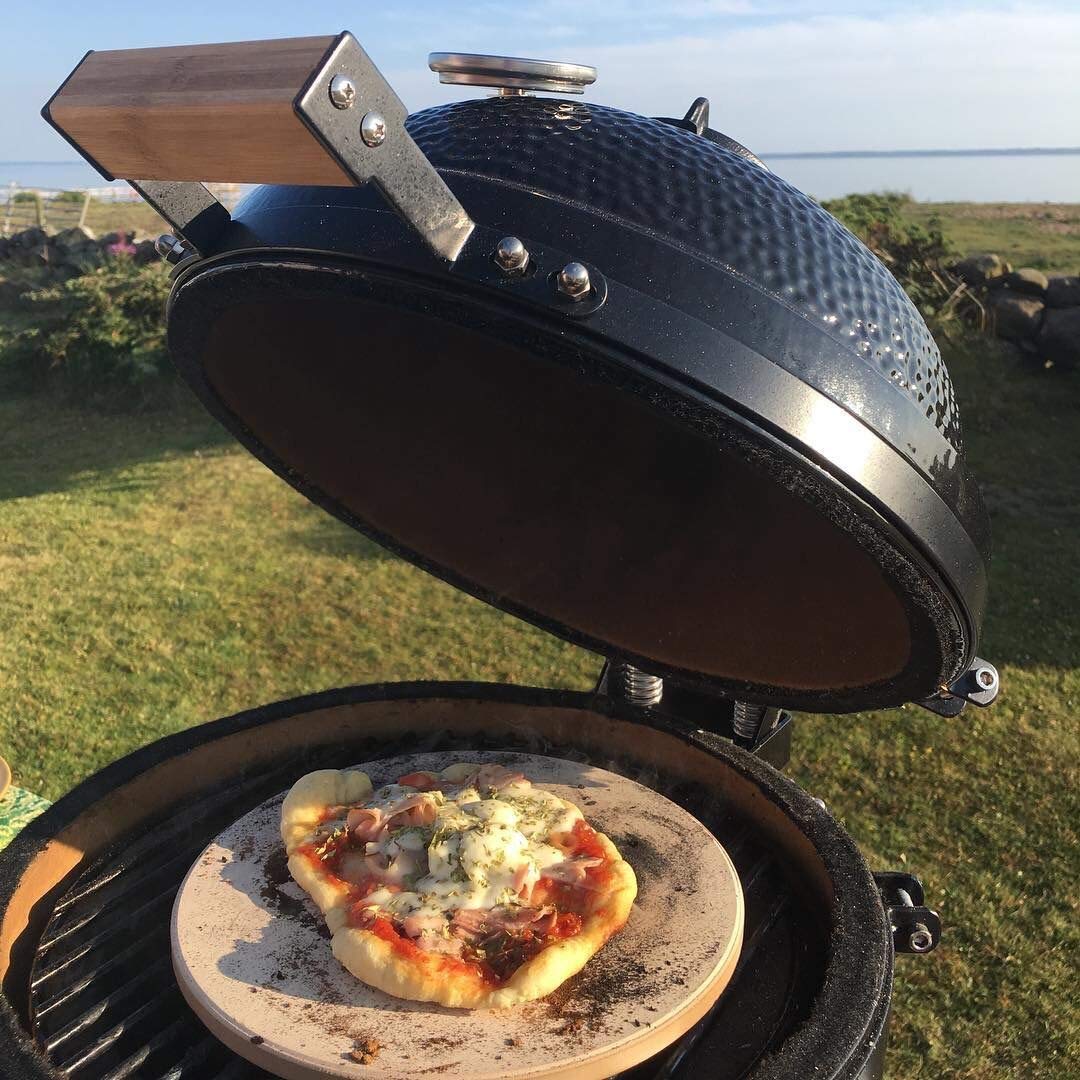 YNNI KAMADO TQAPP23 Pierre à pizza extra épaisse haute température Déflecteur de chaleur pour barbecue 23 cm TQAPP23