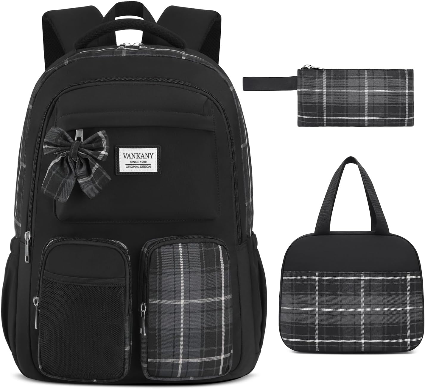 School Backpack for Teen Girls Cute Bookbags Elementary High School College Laptop Bags Women Travel Daypacks Mochilas Escolares, Blue thumbnail