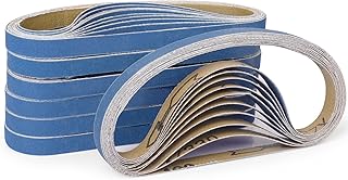 40-Piece 1/2 x 18 Inch 400 Grit Zirconia Sanding Belts, Heavy Duty Long-lasting Mini Sanding Bands for Belt Sander, Rust Paint Removal, Wood Metal Grinding and Finishing