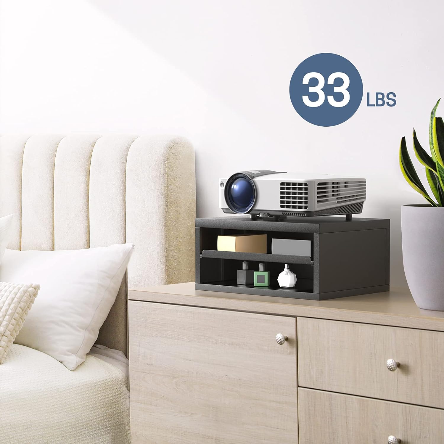 Printer Stand, Desktop Printer Stand, with Storage Drawer, Desktop Stand for Printer with Anti - Skid Pads, for Office & Home, Black, by AMERIERGO : Office Products