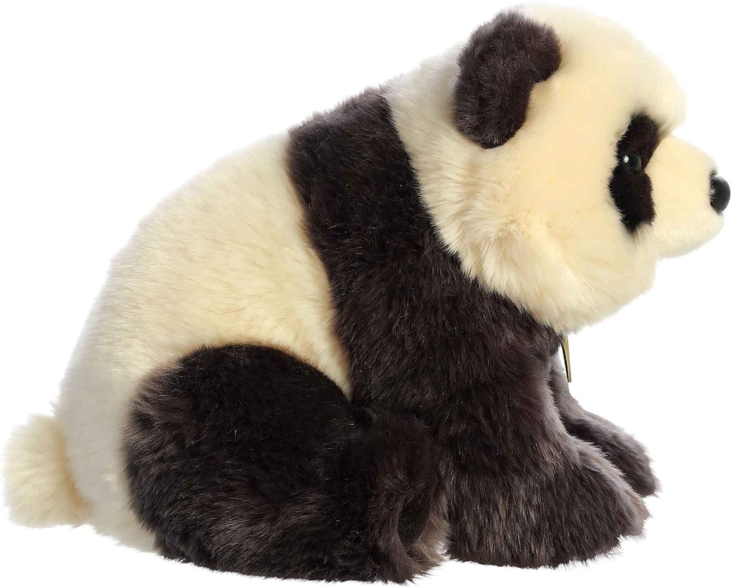 Aurora® Realistic Miyoni® Panda Stuffed Animal - Lifelike Details Make a Cherished Companion - Perfect for Decorating Bedrooms or Classrooms - Black 11 Inches