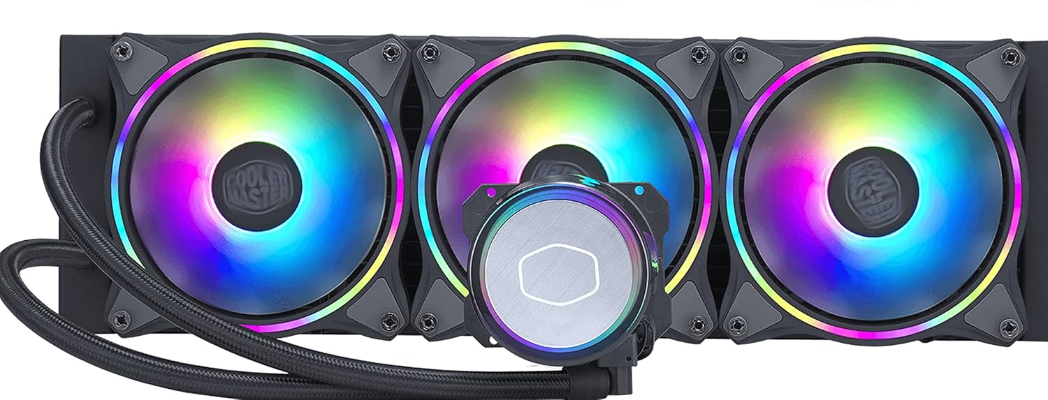 Cooler Master ML360 Illusion CPU Liquid Cooler – Black | Support Intel & AMD CPU Socket AM5, AM4, AM3, LGA1700, 1200, 2066, 1151 | 3rd Gen Dual Chamber Pump | 360mm AIO | ARGB Controller Included Cooler Master ML360 Illusion CPU Liquid Cooler – Black | Support Intel & AMD CPU Socket AM5, AM4, AM3, LGA1700, 1200, 2066, 1151 | 3rd Gen Dual Chamber Pump | 360mm AIO | ARGB Controller Included