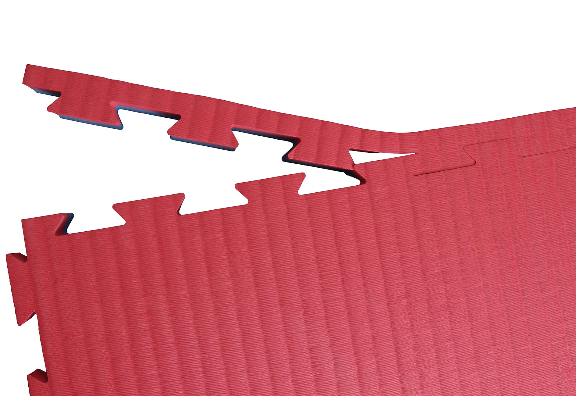 Judo Sportmatte/Steckmatte/Tatami blau-rot 1mx1mx4cm, Härtegrad 50-55 (4500010)