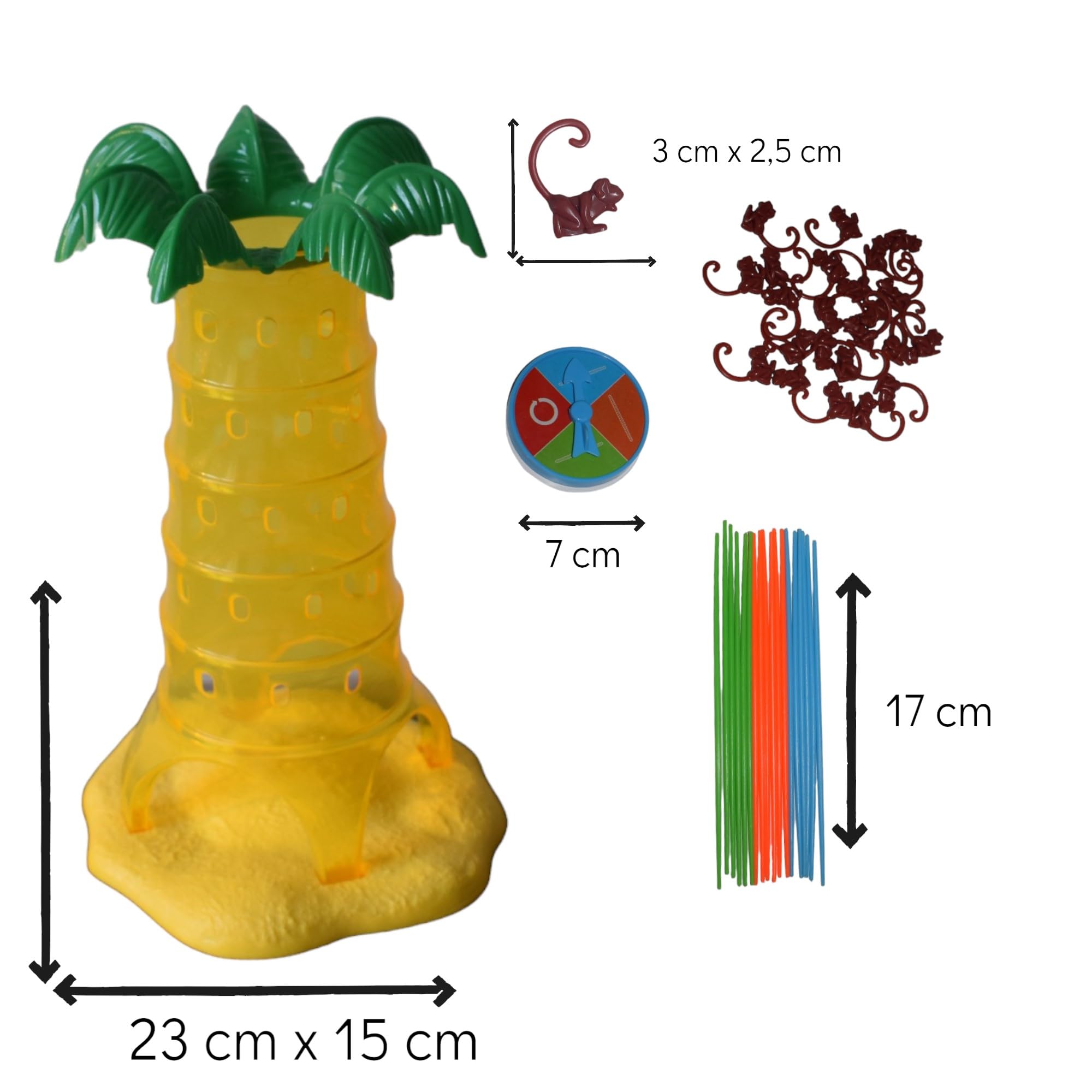 JAMERPD Monos Locos Juegos de Mesa - Juegos de Mesa niños +3 años, 2-4 Jugadores - Juegos para Regalo para niños Juguete Interactivo Tumblin' Monkeys. Entretenimiento y coordinación Ojo-Mano.