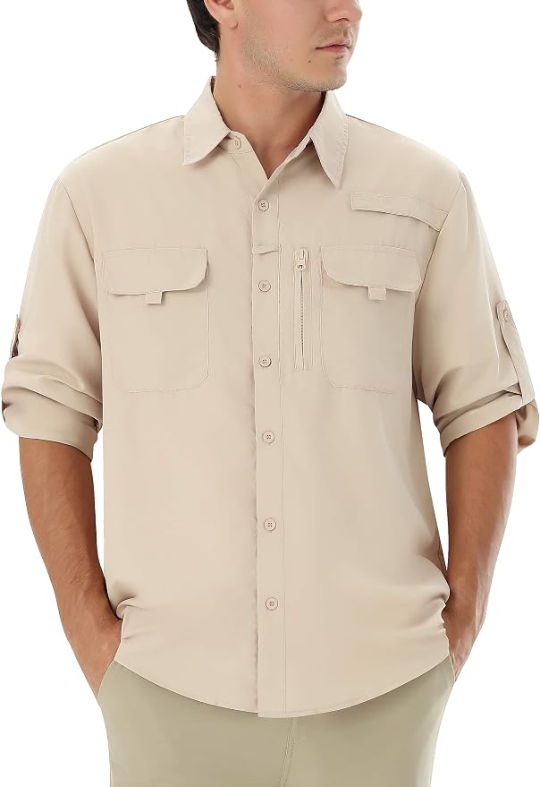 Camisa Outdoor Hombre Manga Larga Protección Solar UPF 50+