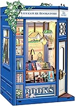 CUTEBEE Book Nook Kit, DIY Miniature House Kits for Adult and Teens, Dollhouse Mini Booknook House Bookshelf, DIY Craft Gifts for Family and Friends（Literature Bookstore）
