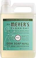 Vista 1 de MRS. MEYER'S CLEAN DAY - Repuesto de jabón líquido para platos, albahaca, 48 onzas líquidas