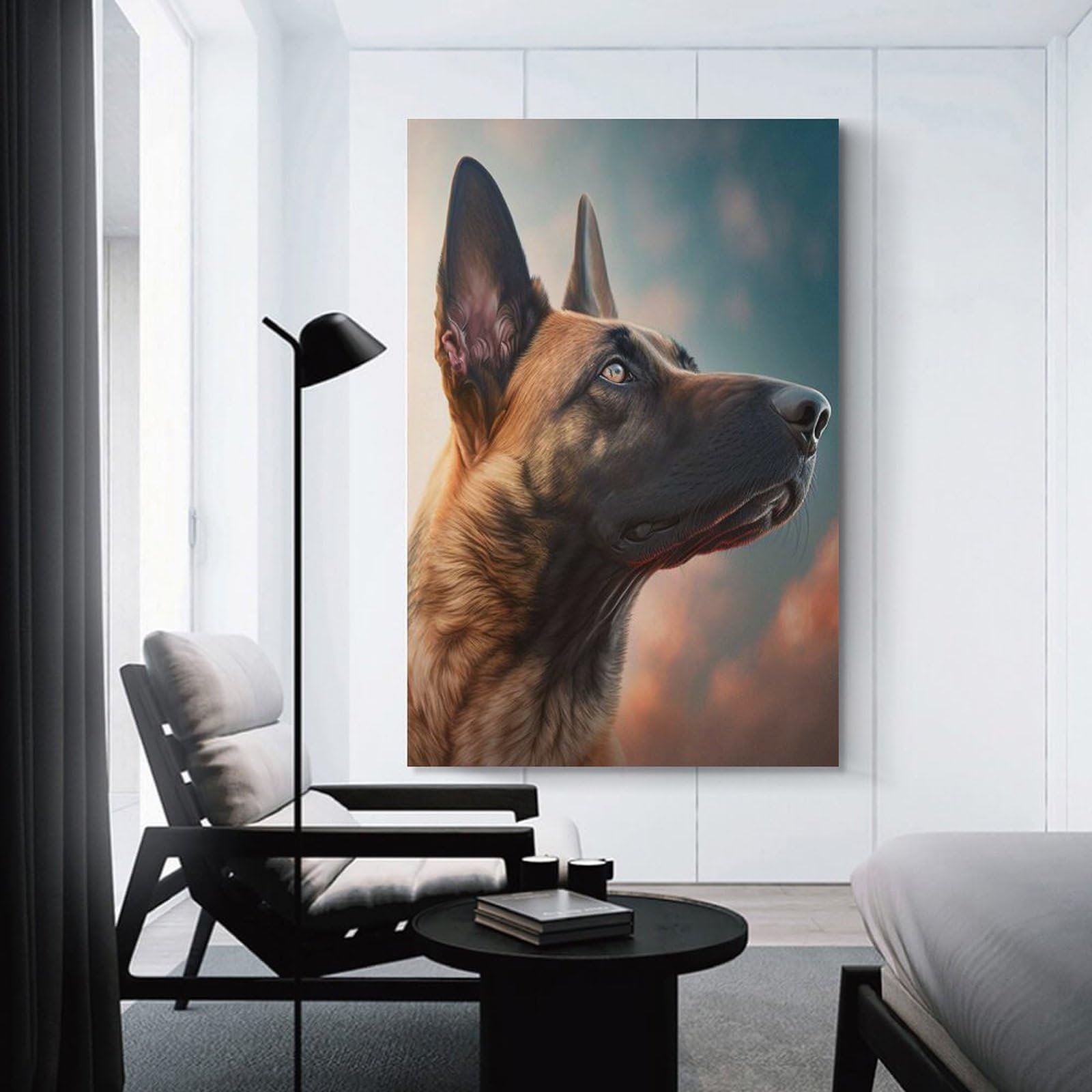 Junmoney Unframe-Love Police Dogs K9 Love Police Dogs K9 Wall Art Print 12X18inch(30X45cm), For Gallery Wall Layouts In Home Or Office, An Easy Match For Collected Prints