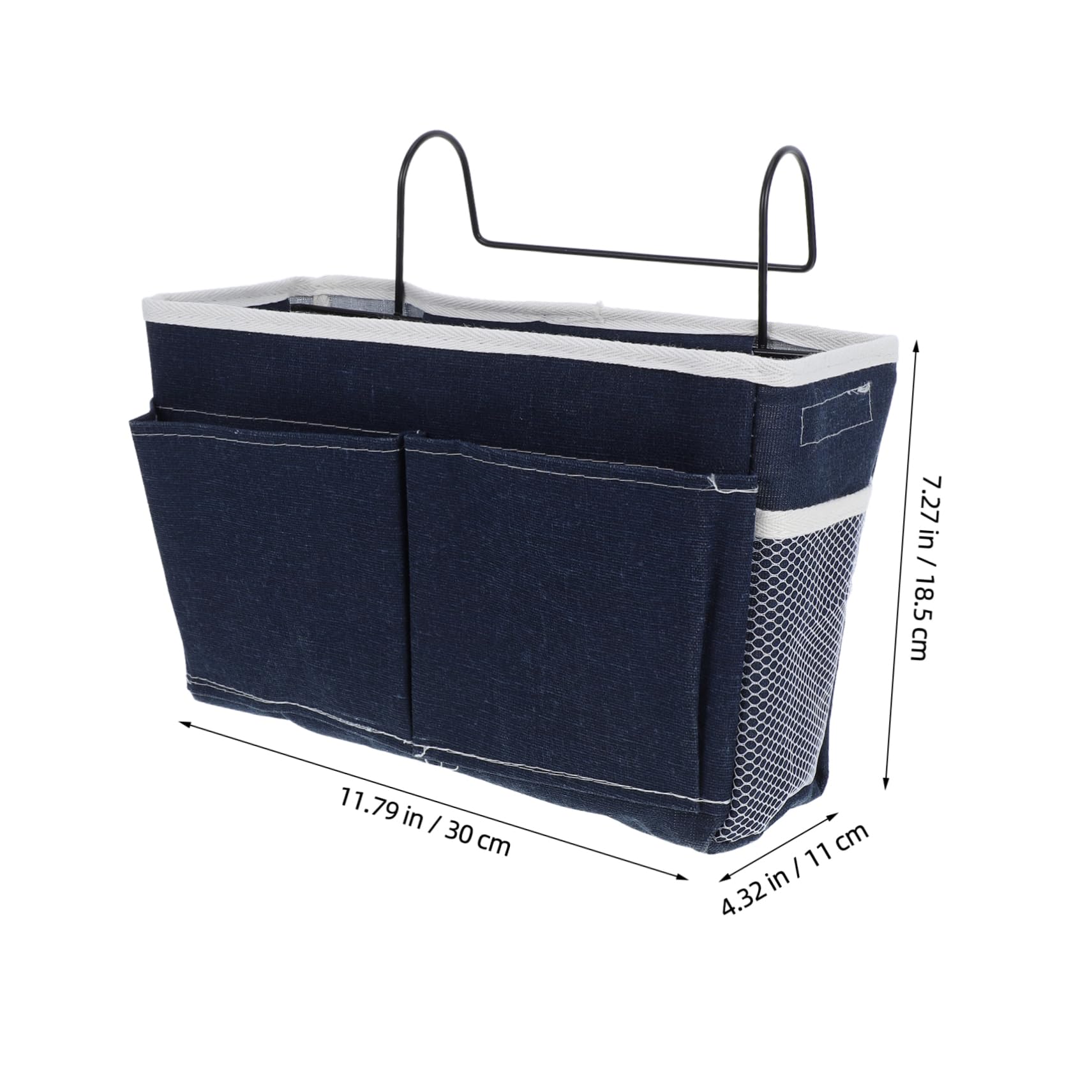 OFFSCH Bedside Hanging Storage Bag Multifunctional Organizer for College Dorms Bunk Beds and Home Use Fabric Storage for Books Phones Glasses and Essentials Upgrade