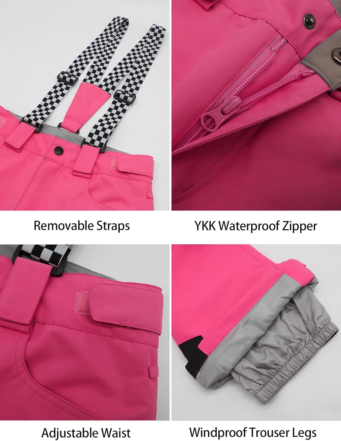 GSOU SNOW Women's Ski Jackets and Pants Set Snowboarding Snowsuit Snow Coat Hooded Waterproof Windproof - Image 5