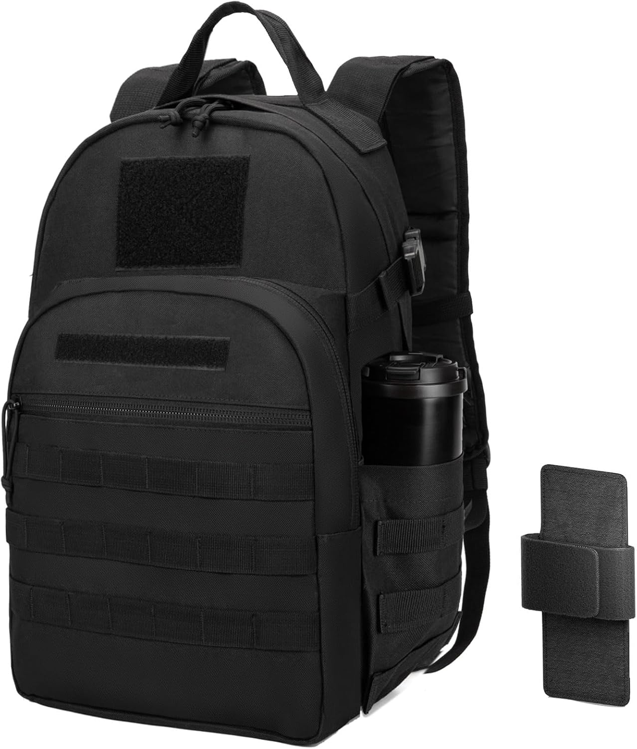 Tactical Backpack for Men Military Backpacks with Holster Army 3 Days Assault Pack Bug Out Bag for Hiking Camping (Black)