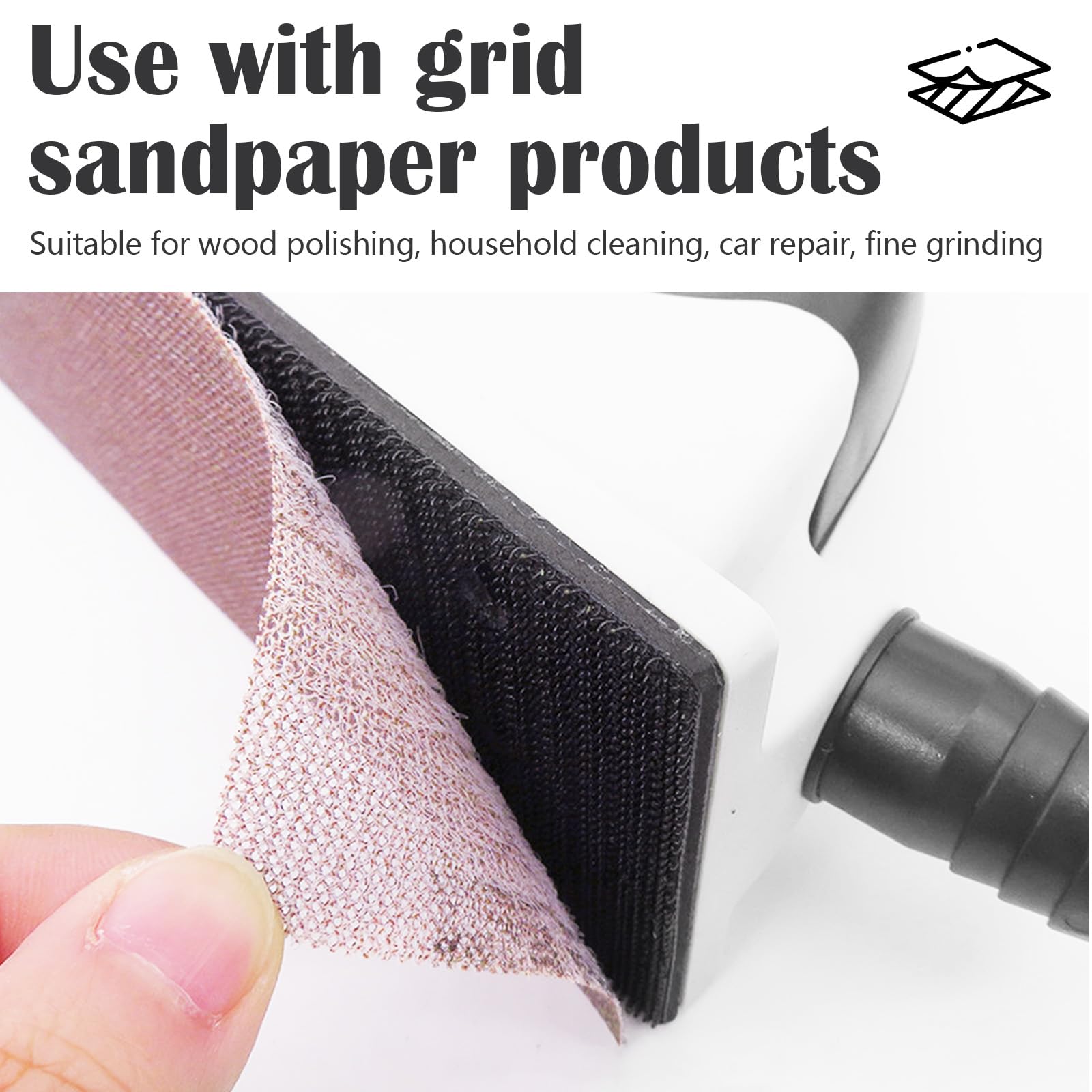 Handschleifer, 420 * 70mm Handschleifer Mit Absaugung Griff Schleifklotz Staubabsaugung Wandspachtel Staubfreies Schleifen Schleifschwammblock Für Trockenbau Holzpolitur Gebäudereinigung
