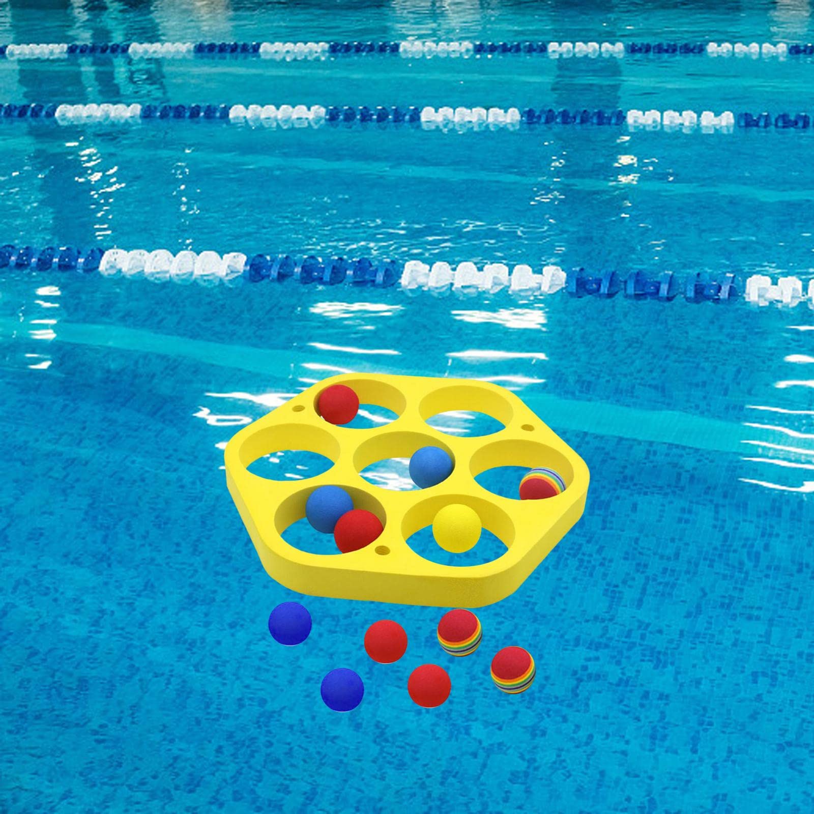Ferrule da Lancio Gioco di Lancio Anelli Piscina Bambini Materiale Eva Semplice da Assemblare Esercizio Coordinazione Adatto a Party, Stile a